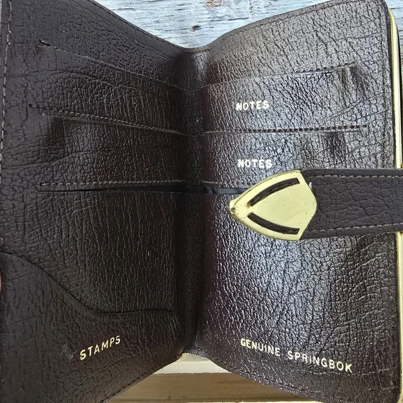 Vintage Bi Fold Fur Wallet Genuine Springbok Small - Picture 6 of 9